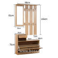 Wooden Stand Shoe Storage Cabinet With Mirror